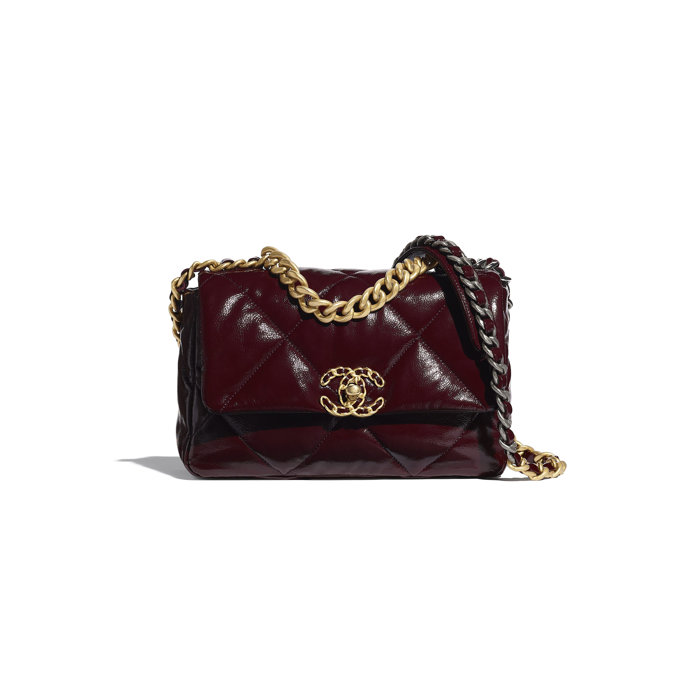 Ch*el 19 flap bag wine red as1160 (26*16*9cm)